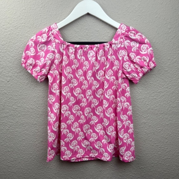 Mini Boden Printed Trim Top in Pink Floral Sz 8-9Y - Picture 2 of 5